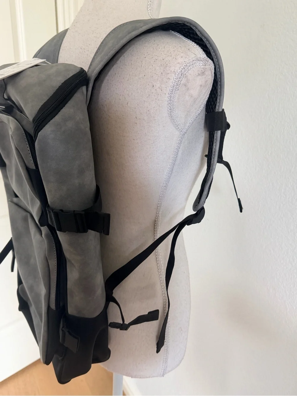 New Gray Utility Cargo Backpack Modern Everyday Carry